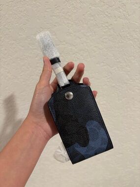 Coach Luggage Tag In Signature Camo Print NWT